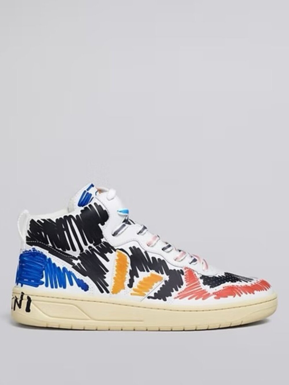 Marni x Veja V-15 High Multicolor Scribble VQ0202884B size 9